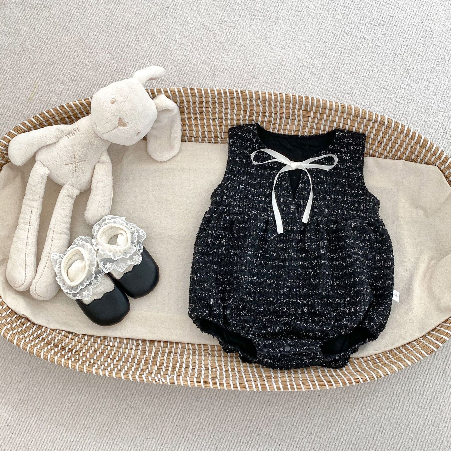 Arrival Spring Girls Long Sleeves Lace-trim Turn-down Collar Top and Sleeveless Onesies Set Clothing Set, MyKids-USA®, Baby One-Pieces, MyKids-USA -  -  -  -  -  -  - 