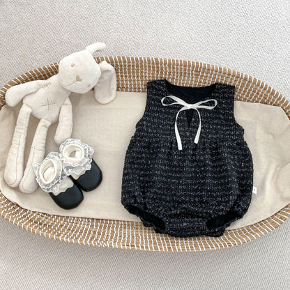 Arrival Spring Girls Long Sleeves Lace-trim Turn-down Collar Top and Sleeveless Onesies Set Clothing Set, MyKids-USA®, Baby One-Pieces, MyKids-USA -  -  -  -  -  -  - 