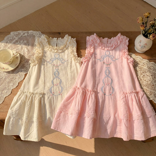 Summer Arrival Baby Girls Sleeveless Embroidery Pattern Dress, MyKids-USA®, Baby & Children's Dresses, MyKids-USA -  -  -  -  -  -  - .