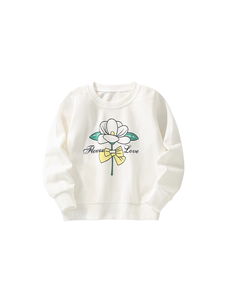 Baby Girl In Autumn And Winter Cartoon Print Pattern Comfy Cotton Pullover, MyKids-USA®, Baby & Toddler Outerwear, MyKids-USA - Size/Age - 90 (12-24M) - Color - Beige -  -  - QQ2310201004-B