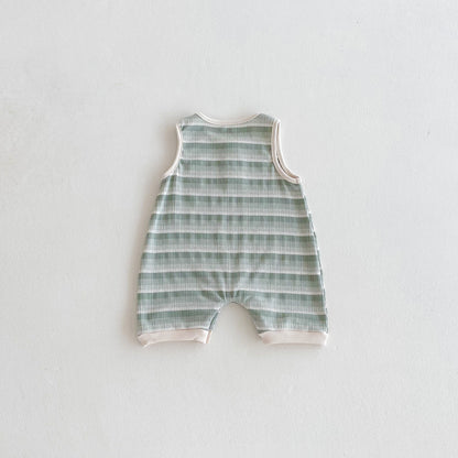 Summer Arrival Baby Unisex Casual Striped Sleeveless Rompers, MyKids-USA®, Baby One-Pieces, MyKids-USA -  -  -  -  -  -  - 