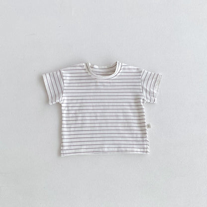 Summer Hot Selling Baby Kids Unisex Sleeveless Rainbow Embroidered Strap Overalls and Striped T-Shirt Clothing Set, MyKids-USA®, Baby & Toddler Outfits, MyKids-USA -  -  -  -  -  -  - 