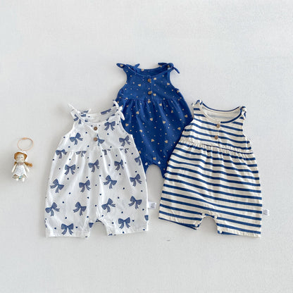 Summer Arrival Baby Sleeveless Cute Pattern Strap Rompers, MyKids-USA®, Baby One-Pieces, MyKids-USA -  -  -  -  -  -  - .
