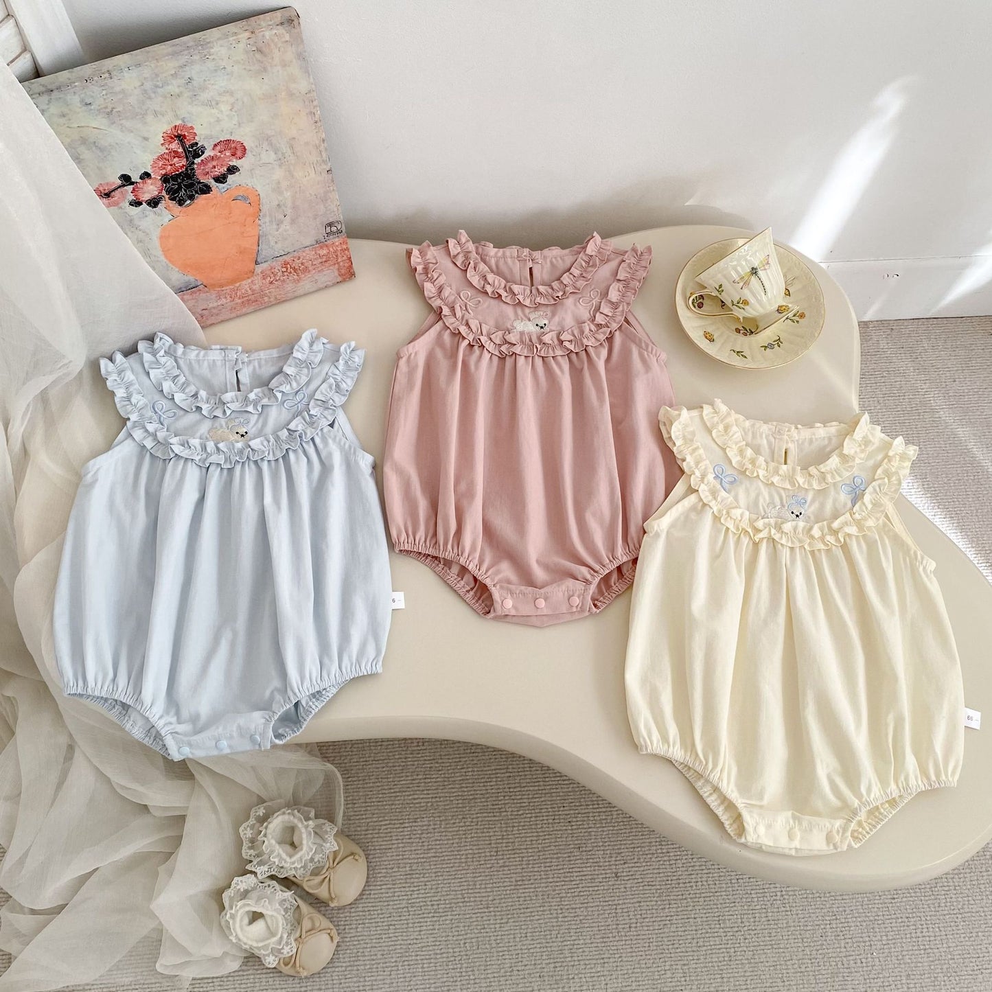 Summer Arrival Baby Girls Sleeveless Embroidery Pattern Bodyusit, MyKids-USA®, Baby & Children's One-Pieces, MyKids-USA -  -  -  -  -  -  - .