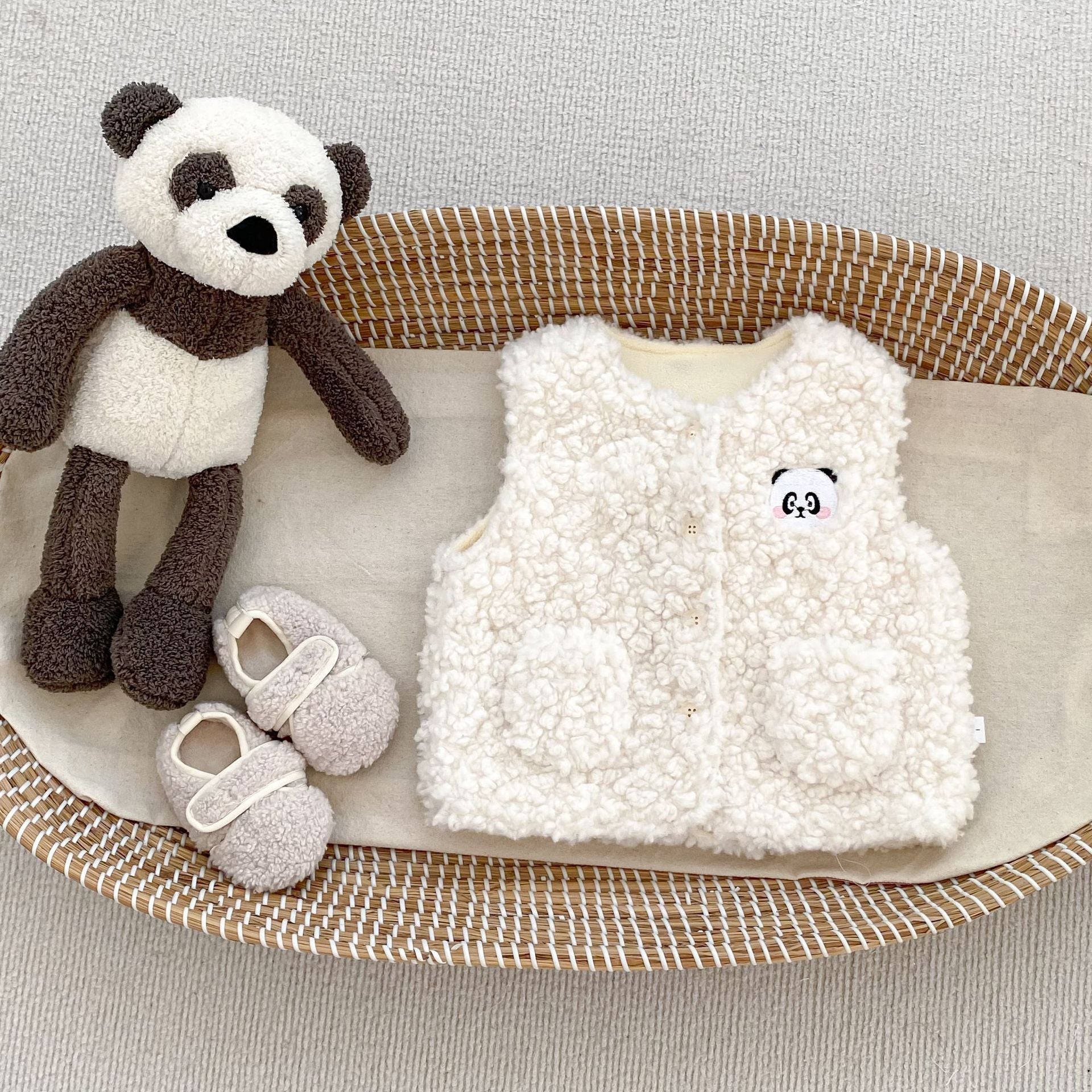 Arrival Winter and Autumn Baby Kids Unisex Cartoon Pattern Sleeveless Fluffy Vest, MyKids-USA®, Baby & Toddler Coats & Jackets, MyKids-USA - Size/Age - 73 (6-9M) - Color - Beige -  -  - TR2511291916-A