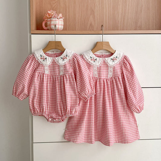 Arrival Spring and Autumn Plaid Pattern Baby Kids Girls Onesies and Dress – Princess Sister Matching Set, MyKids-USA®, Baby & Toddler Dresses, MyKids-USA -  -  -  -  -  -  - .