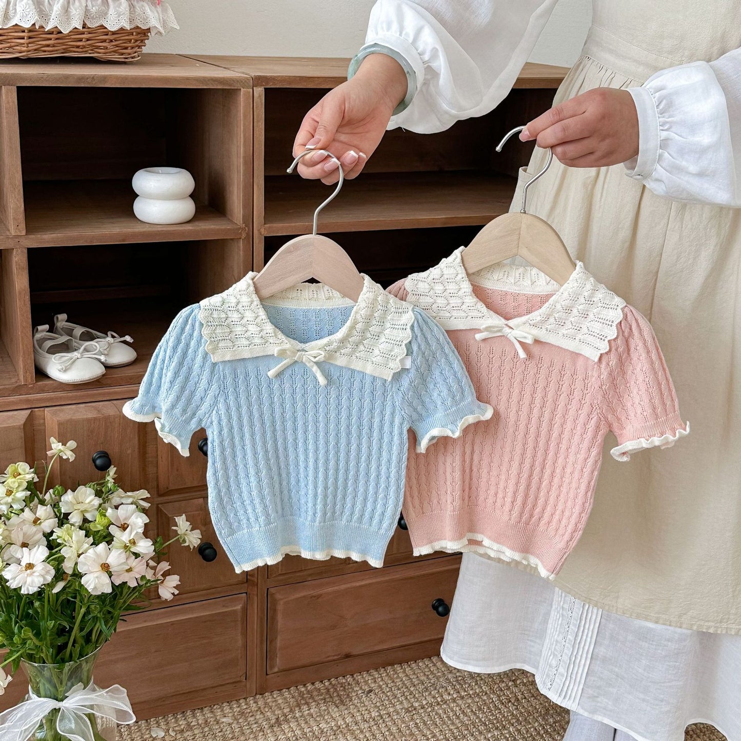 Arrival Summer Baby Kids Girls Hollow-Out Pattern Color Patchwork Top, MyKids-USA®, Baby & Children's Tops, MyKids-USA -  -  -  -  -  -  - .