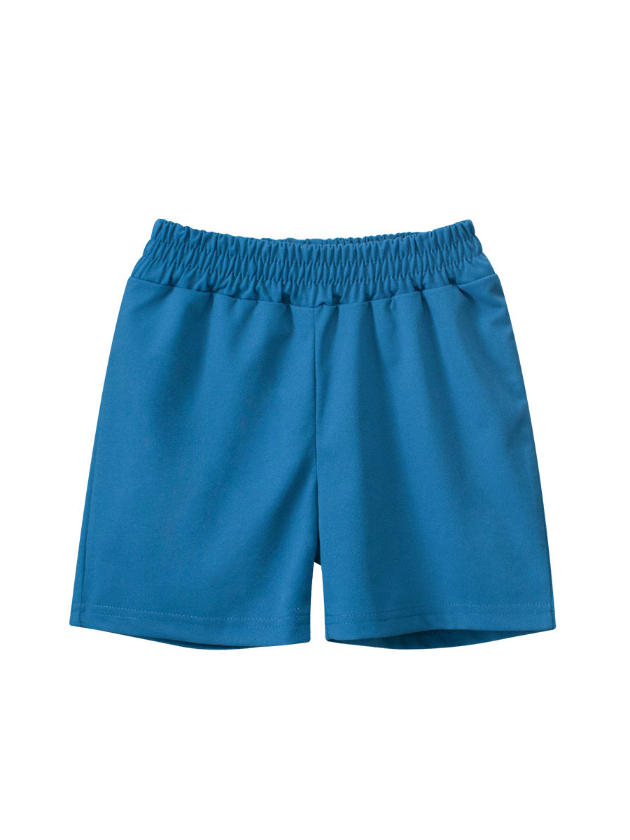 Summer Arrival Boys Casual Style Solid Color Shorts, MyKids-USA®, Shorts, MyKids-USA - Size/Age - 90 (12-24M) - Color - Blue -  -  - TR2505091945-A