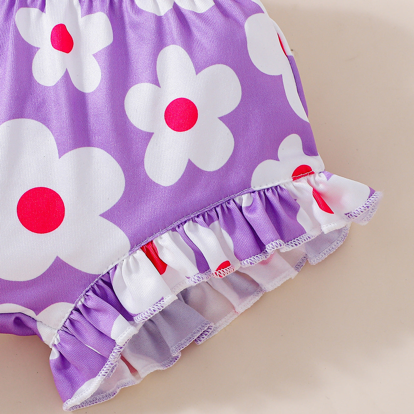 Arrival Summer Baby Kids Girls Fly Sleeves Floral Pattern Onesies and Shorts Clothing Set