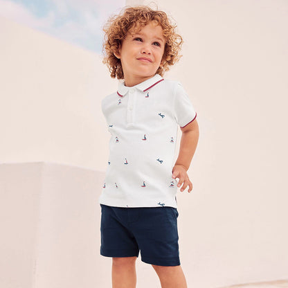 Baby And Kids Boys Polo Top And Shorts Casual Clothing Set
