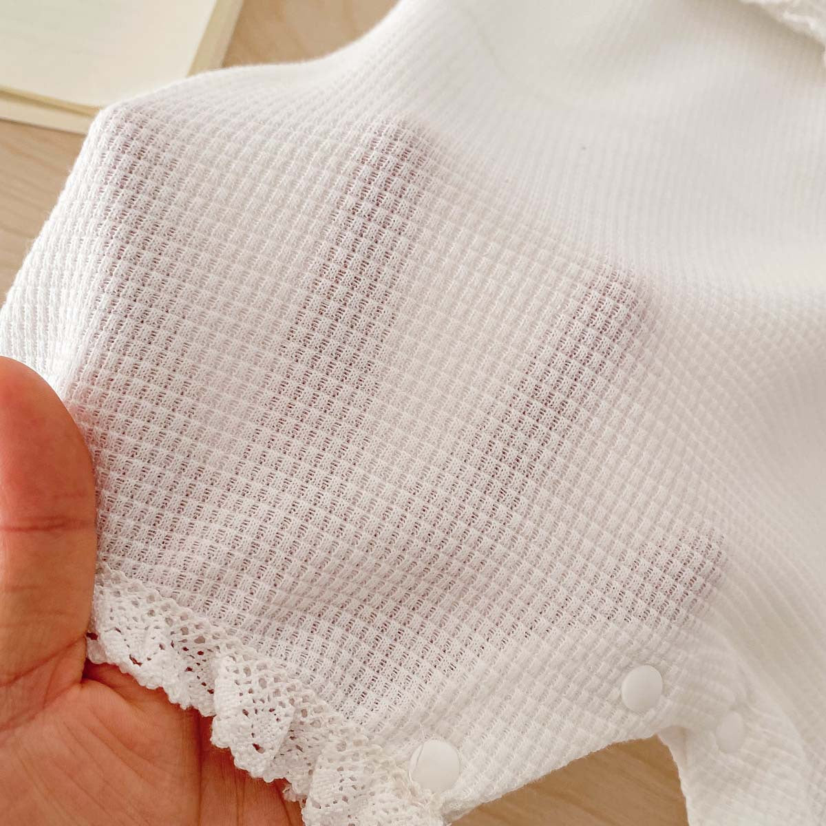 Summer Arrival Baby Girls Solid Color Short Sleeves Ruffle Neck Rompers, MyKids-USA®, Baby One-Pieces, MyKids-USA -  -  -  -  -  -  - 