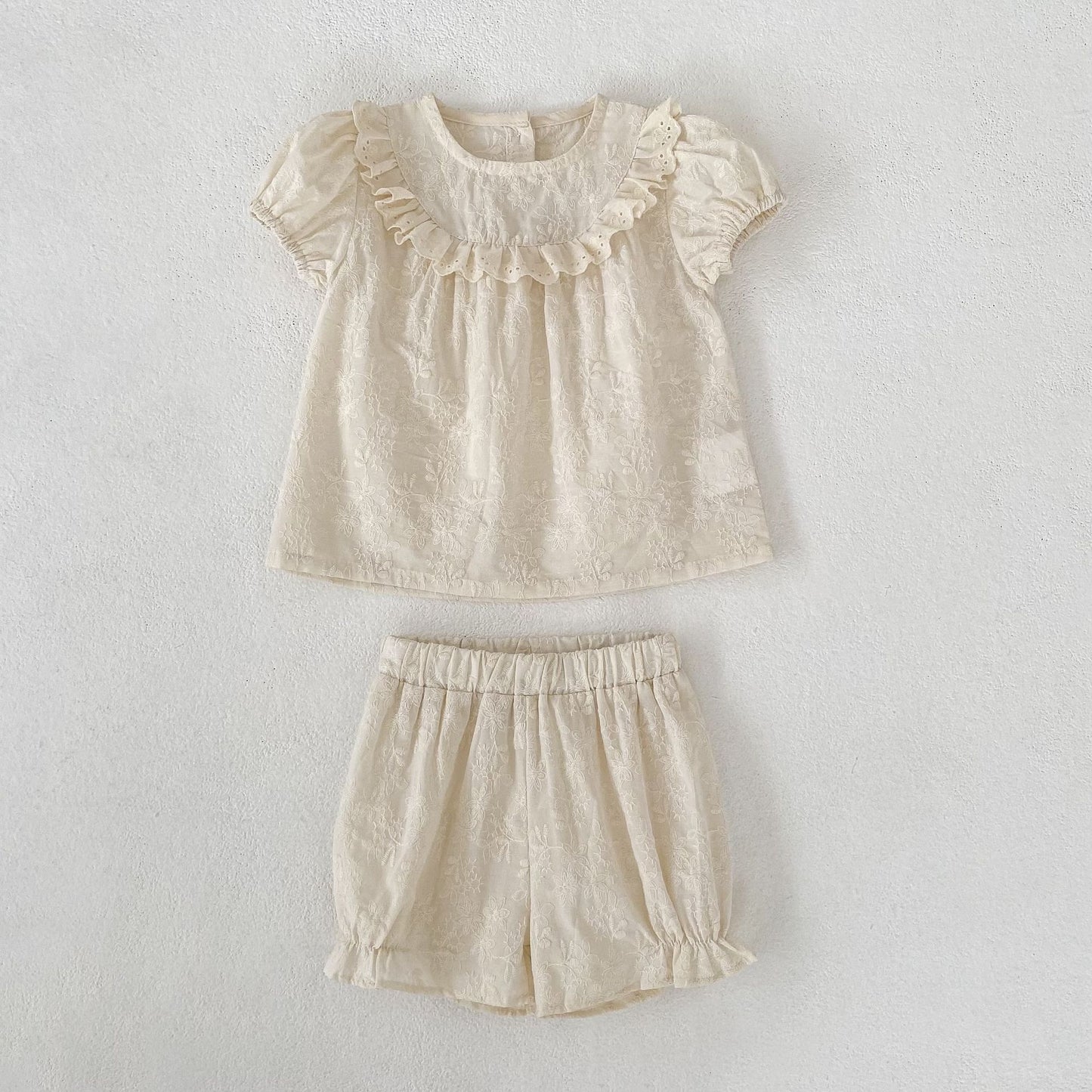 Arrival Summer Flowers Pattern Embroidered Baby Kids Girls Onesies and Clothing Sets – Princess Sister Matching Set, MyKids-USA®, Baby & Children's Outfits, MyKids-USA - Size/Age - 66 (3-6M) - Color - Light Yellow -  -  - TR2604172323-B.