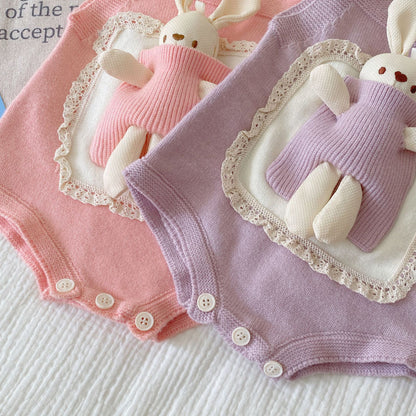 Winter and Autumn Baby Kids Girls Long Sleeves Plain Knitted Sweater and Cartoon Sleeveless Onesies Clothing Set, MyKids-USA®, Baby & Toddler Outfits, MyKids-USA -  -  -  -  -  -  - 