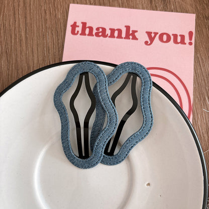 Collection of 2 Versatile Geometric Pattern Hair Clips, MyKids-USA®, Hair Pins, Claws & Clips, MyKids-USA - Size/Age - Average Size (0-12Y） - Color - Pink -  -  - TR2601231817-E.