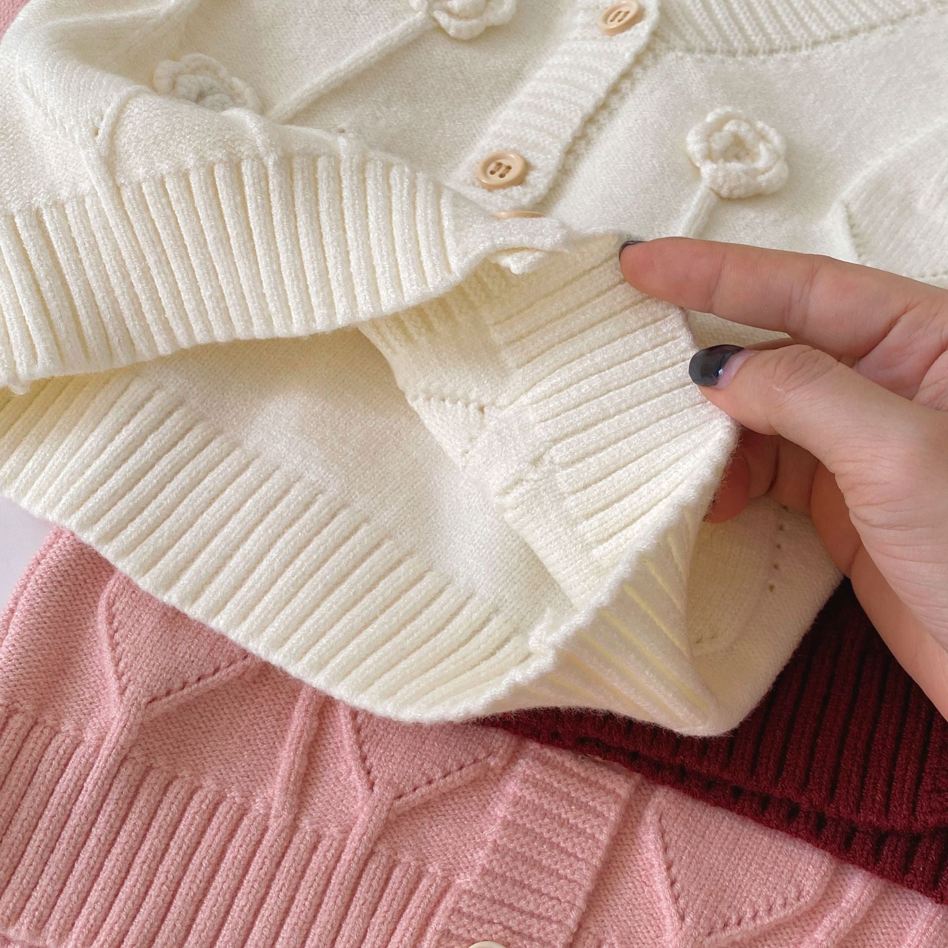 Winter and Autumn Baby Kids Girls Flowers Jacquard Pattern Long Sleeves Cardigan and Sleeveless bodysuit Knitted Clothing Set, MyKids-USA®, Baby & Toddler Outfits, MyKids-USA -  -  -  -  -  -  - .