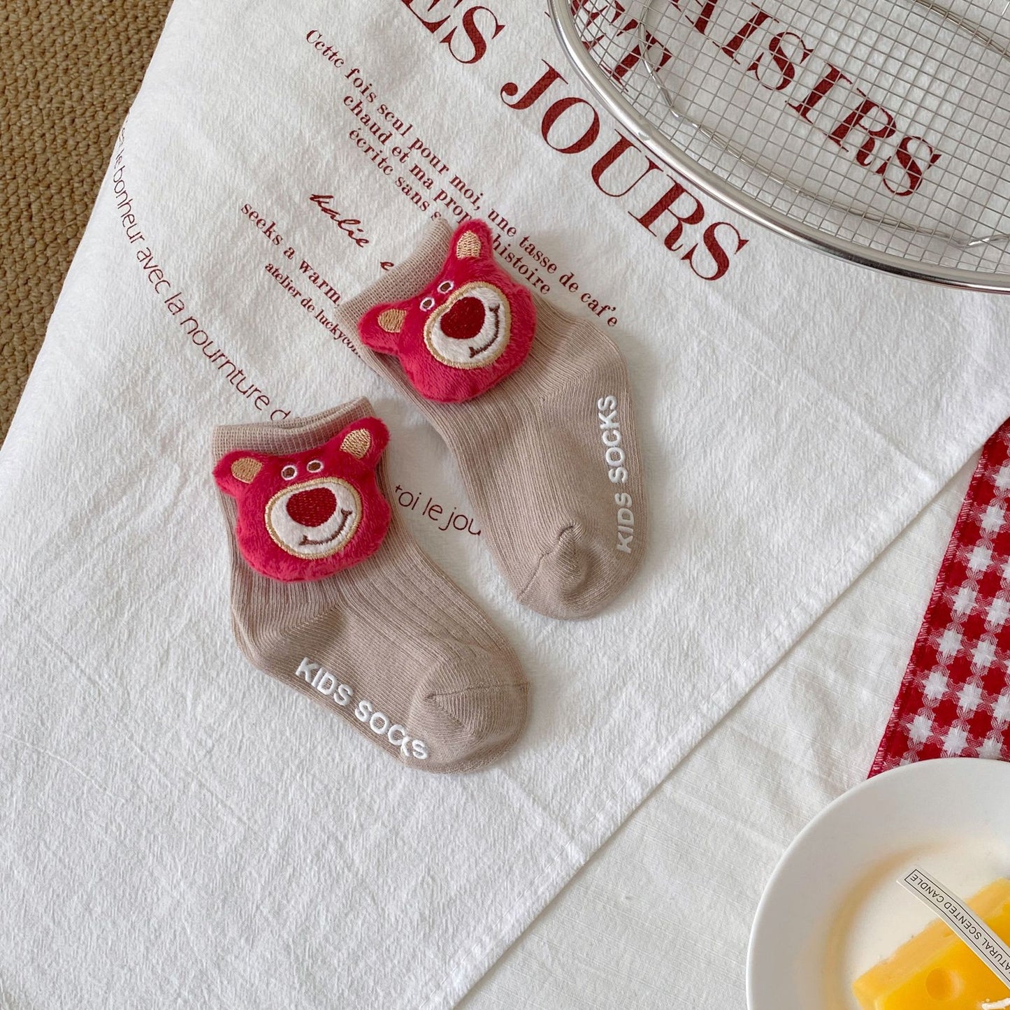 Autumn and Spring Baby Unisex Breathable Simple Cartoon Pattern Socks, MyKids-USA®, Baby & Toddler Socks & Tights, MyKids-USA - Size/Age - S (0-1Y) - Color - Khaki -  -  - TR2512062305-G.