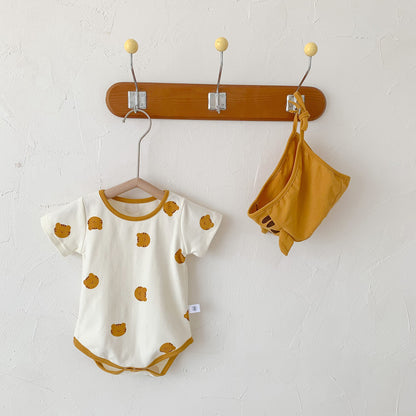 Summer Arrival Baby Boys and Girls Short Sleeves Tigers Pattern Crew Neck Bodysuit with Hat, MyKids-USA®, Baby & Toddler Outfits, MyKids-USA -  -  -  -  -  -  - .