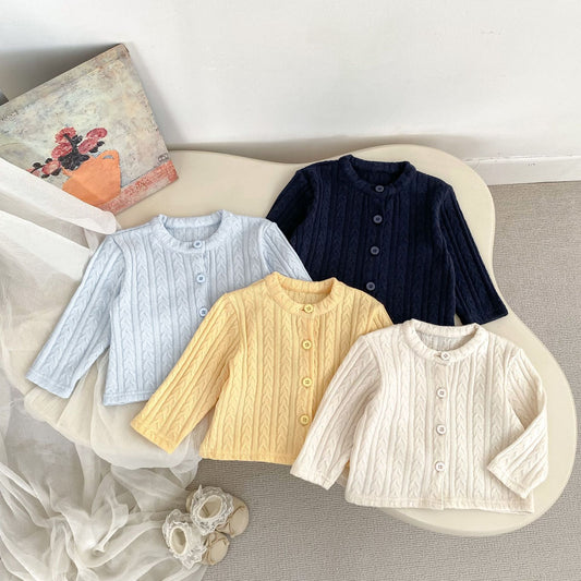 MyKids-USA® Baby Kids Girls Jacquard Pattern Knitted Cardigan Sweater