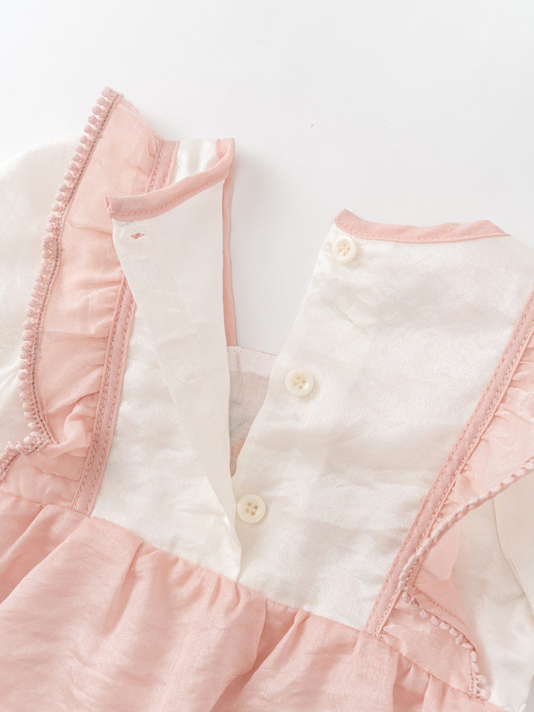 Arrival Autumn Baby Kids Girls Long Sleeves V Neck Embroidery Flowers Pattern Onesies and Dress – Princess Sister Matching Set, MyKids-USA®, Baby One-Pieces, MyKids-USA -  -  -  -  -  -  - 