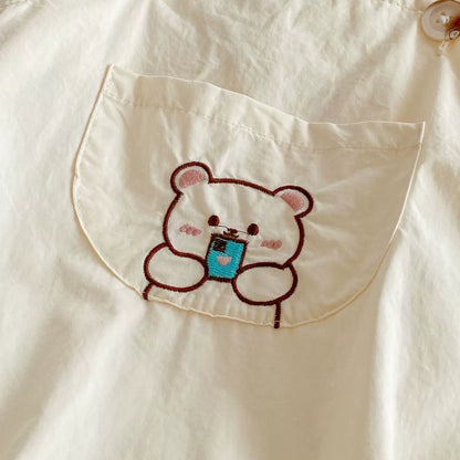 Summer Arrival Baby Unisex Teddy Bear Embroiedred Sleeveless Strap Onesies Overalls, MyKids-USA®, Baby One-Pieces, MyKids-USA -  -  -  -  -  -  - 