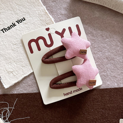 Collection of 2 Geometric Shaped Hair Clips and Hair Ties, MyKids-USA®, Hair Pins, Claws & Clips, MyKids-USA - Size/Age - Average Size (0-12Y） - Color - Colorful -  -  - TR2601061418-C.