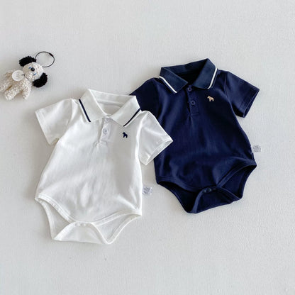 Summer Arrival Baby Boys Short Sleeves Polo Design Bodysuits, MyKids-USA®, Baby & Children's One-Pieces, MyKids-USA -  -  -  -  -  -  - .