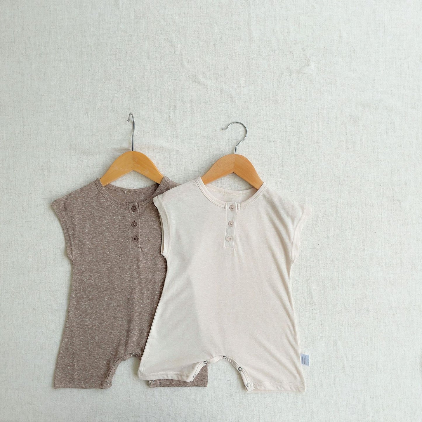 Hot Selling Summer Baby Kids Sleeveless Solid Color Rompers