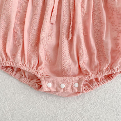 Design Autumn Floral Pattern Baby Kids Girls Bow-Tied Collar Onesies and Dress – Princess Sister Matching Set