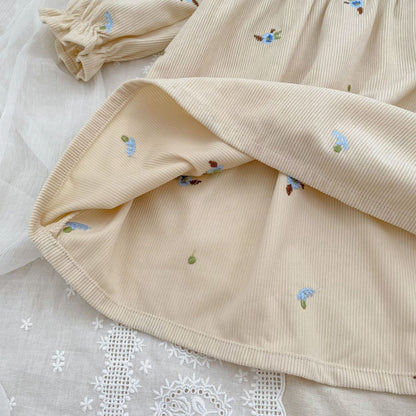 Autumn Hot Selling Baby Kids Girls Flowers Embroidered Pattern Long-sleeved Onesies and Dress – Princess Sister Matching Set, MyKids-USA®, Baby & Toddler Dresses, MyKids-USA -  -  -  -  -  -  - 