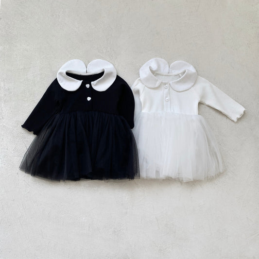 MyKids-USA® Autumn Tulle Patchwork Baby Girls Princess Long Sleeves Dress