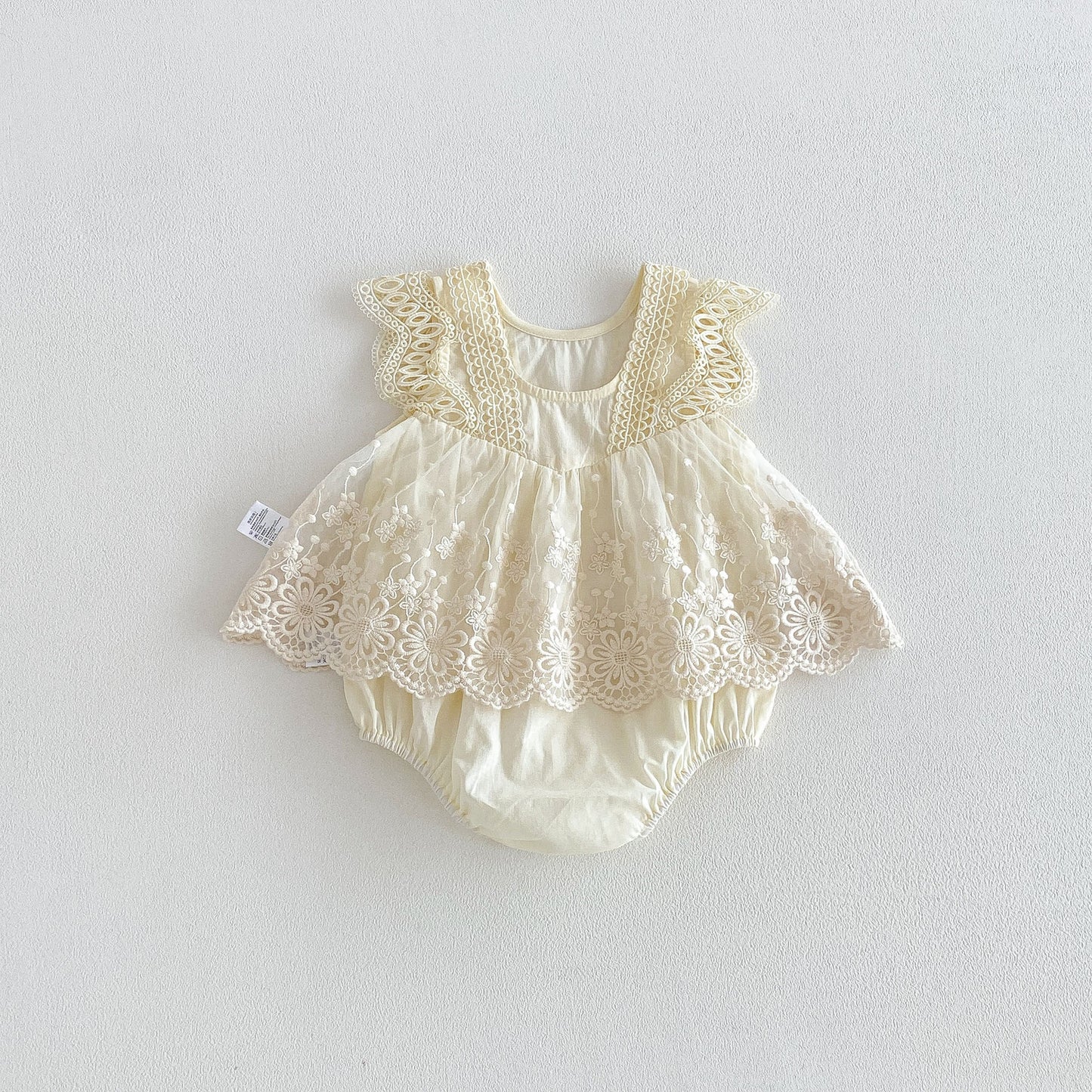 Design Summer Baby Kids Girls Sleeveless Lace Trim Bodysuit