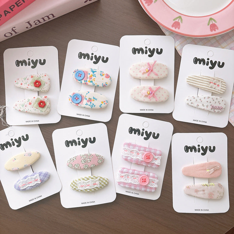 Collection of 2 Cute Floral Pattern Hair Clips, MyKids-USA®, Hair Pins, Claws & Clips, MyKids-USA -  -  -  -  -  -  - .