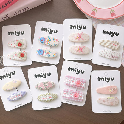 Collection of 2 Cute Floral Pattern Hair Clips, MyKids-USA®, Hair Pins, Claws & Clips, MyKids-USA -  -  -  -  -  -  - .