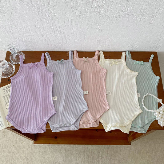 Summer Hot Selling Baby Girls Simple Thin Solid Color Soft Onesies, MyKids-USA®, Baby One-Pieces, MyKids-USA -  -  -  -  -  -  - 