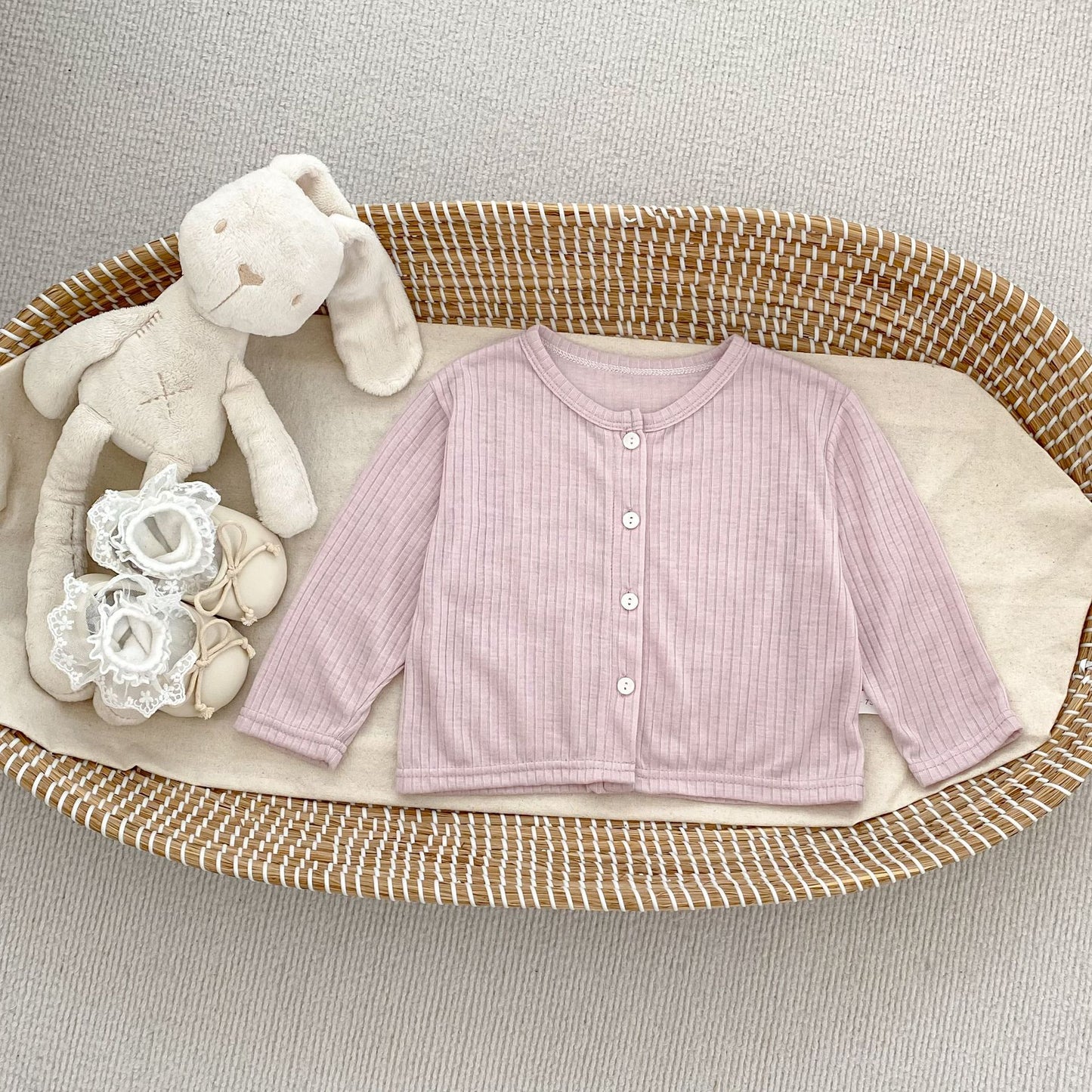 Summer Arrival Baby Girls Simple Long Sleeves Thin Knitted Top, MyKids-USA®, Baby & Toddler Tops, MyKids-USA - Size/Age - 73 (6-9M) - Color - Purple -  -  - TR2505152211-C