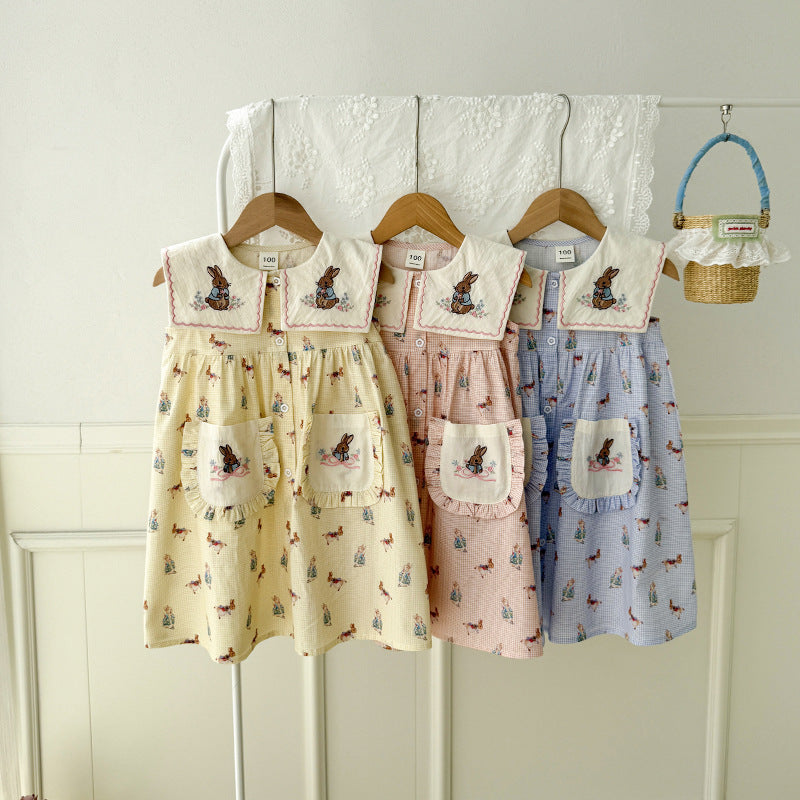 Summer Arrival Baby Girls Sleeveless Vintage Animals Cartoon Pattern Dress, MyKids-USA®, Baby & Children's Dresses, MyKids-USA -  -  -  -  -  -  - .