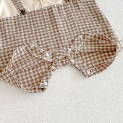 Summer Arrival Baby Unisex Casual Plaid Short Sleeves Color Patchwork bodysuit or Rompers, MyKids-USA®, Baby One-Pieces, MyKids-USA -  -  -  -  -  -  - .