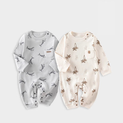 Spring Arrival Baby Unisex Long Sleeves Simple Pattern Rompers, MyKids-USA®, Baby One-Pieces, MyKids-USA -  -  -  -  -  -  - 