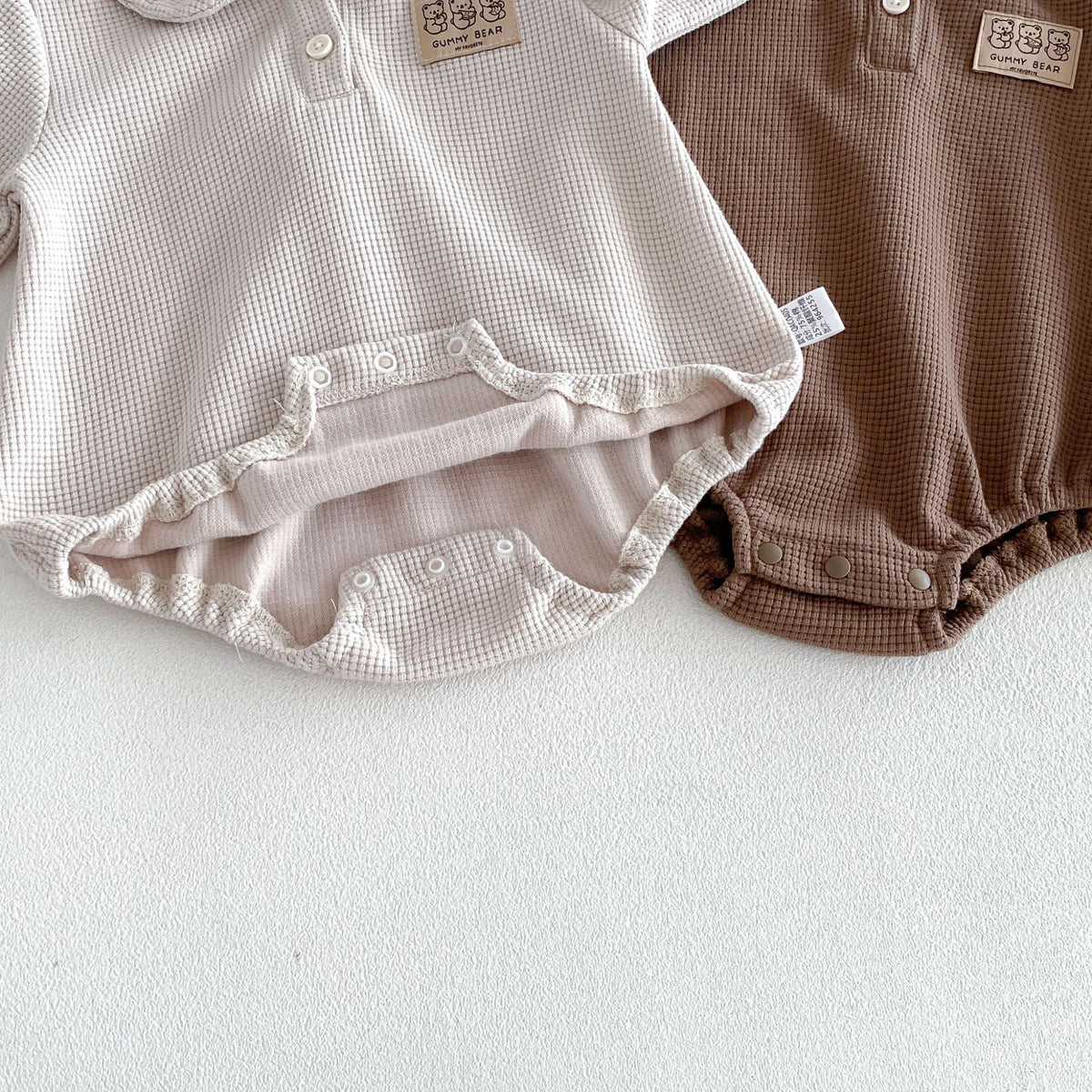 MyKids-USA® Autumn Arrival Baby Kids Girls Long Sleeves Peter Pan Collar Teddy Pattern Bodysuit