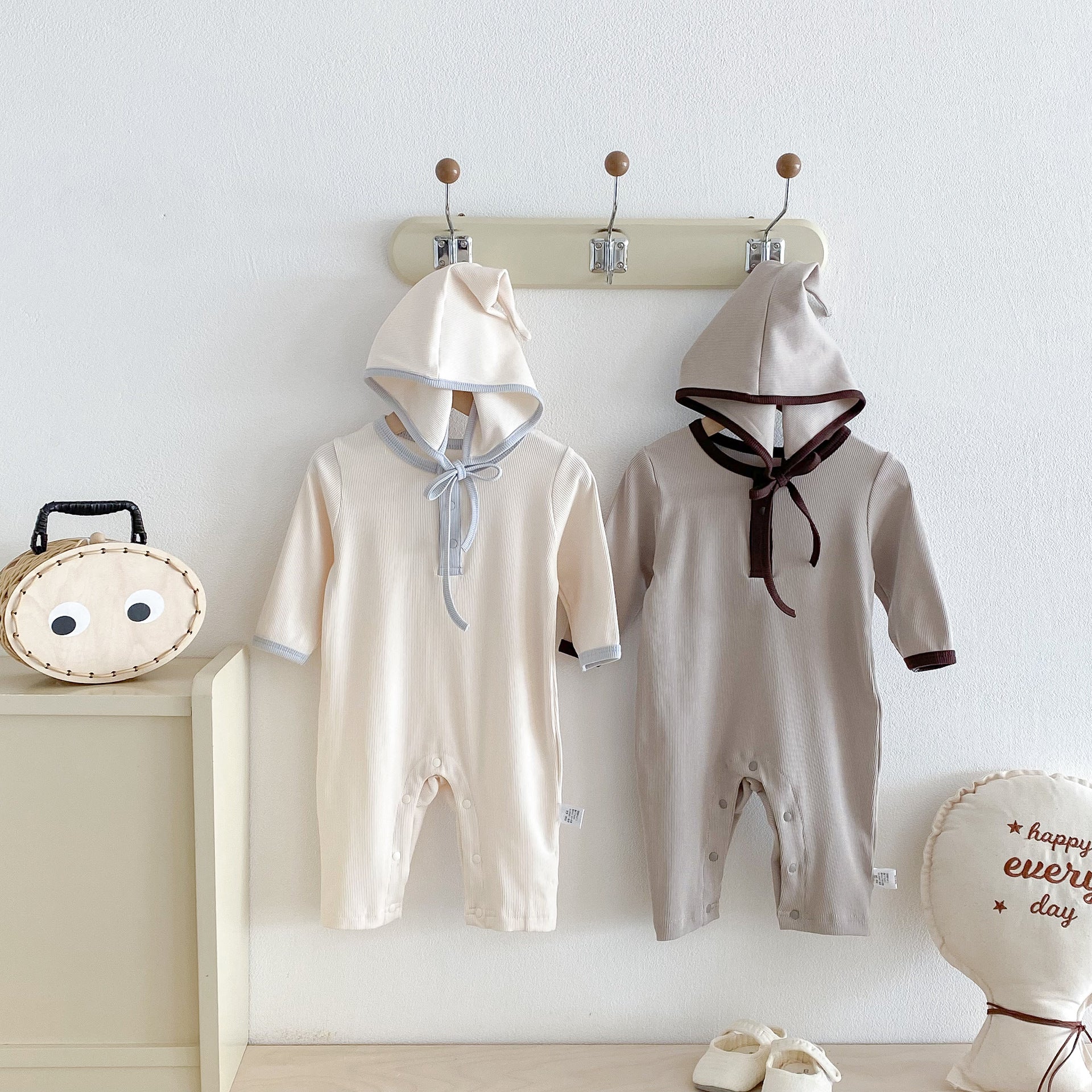 Autumn Arrival Baby Unisex Long Sleeves Color Patchwork Rompers, MyKids-USA®, Baby One-Pieces, MyKids-USA -  -  -  -  -  -  - 