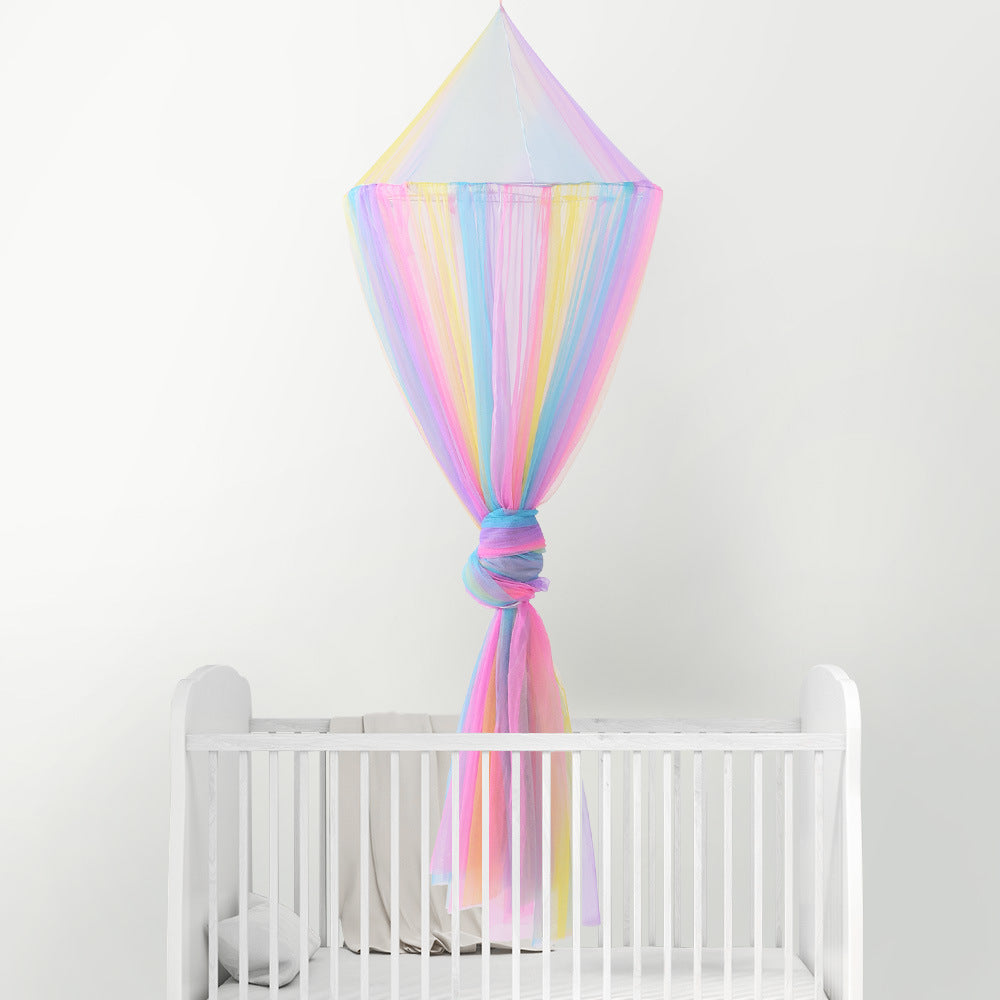 Summer Rainbow Dome Baby Mosquito Net, Mosquito-Proof, Installation-Free, Cute And Beautiful Bed Canopy For Children’s Beds, MyKids-USA®, Mosquito Nets & Insect Screens, MyKids-USA - Size/Age - Average - Color - Light Pink -  -  - TR2406122154-D.