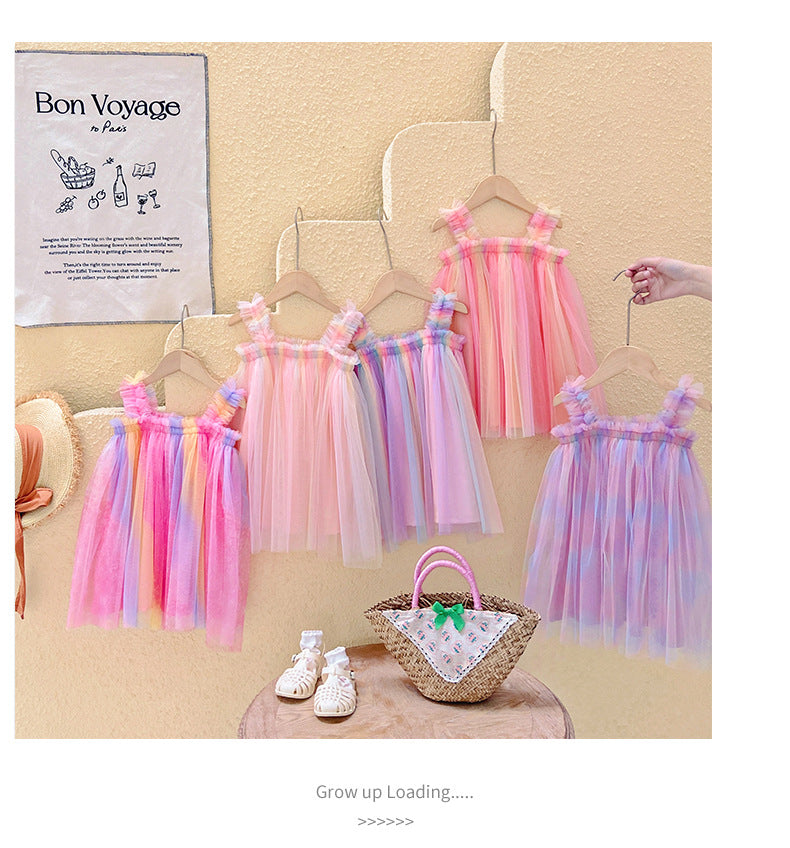 Summer Baby Kids Girls Sleeveless Gradient Tulle Strap Dress, MyKids-USA®, Baby & Children's Dresses, MyKids-USA -  -  -  -  -  -  - .