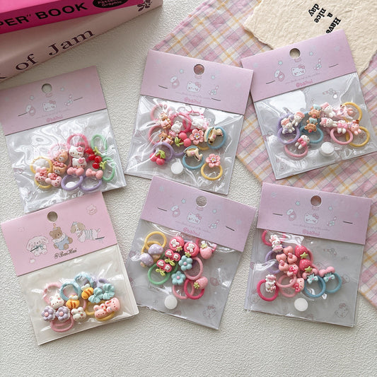 Cute Animals and Fruits Pattern Hair Tie