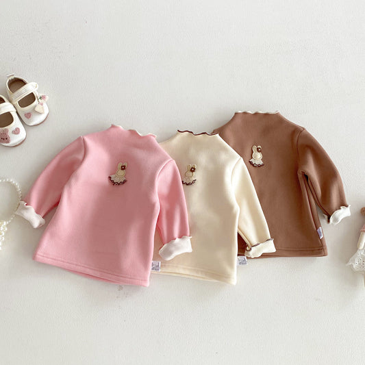 Autumn and Winter Arrival Baby Kids Girls Long Sleeves Rabbit Pattern Warm Top, MyKids-USA®, Baby & Toddler Tops, MyKids-USA -  -  -  -  -  -  - .