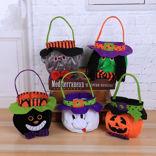 Halloween Witch Pumpkin Tote Candy Bag with Decorative Props, MyKids-USA®, Tote Bag, MyKids-USA -  -  -  -  -  -  - 
