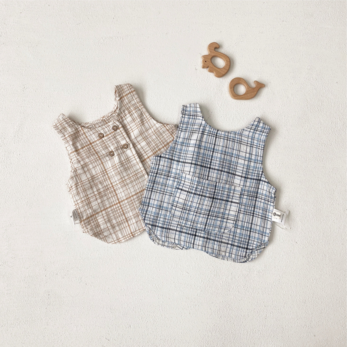 Arrival Summer Baby Kids Plaid VestArrival Summer Baby Kids Plaid Vest