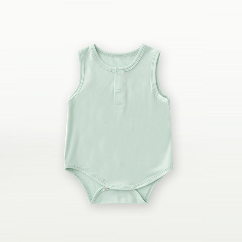 Summer Arrival Sleeveless Solid Color Bodysuit