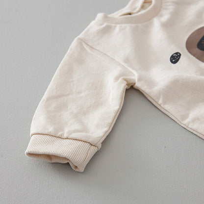MyKids-USA® Baby 1pcs Cartoon Bear Graphic Simple Style Crotchets Jumpsuit