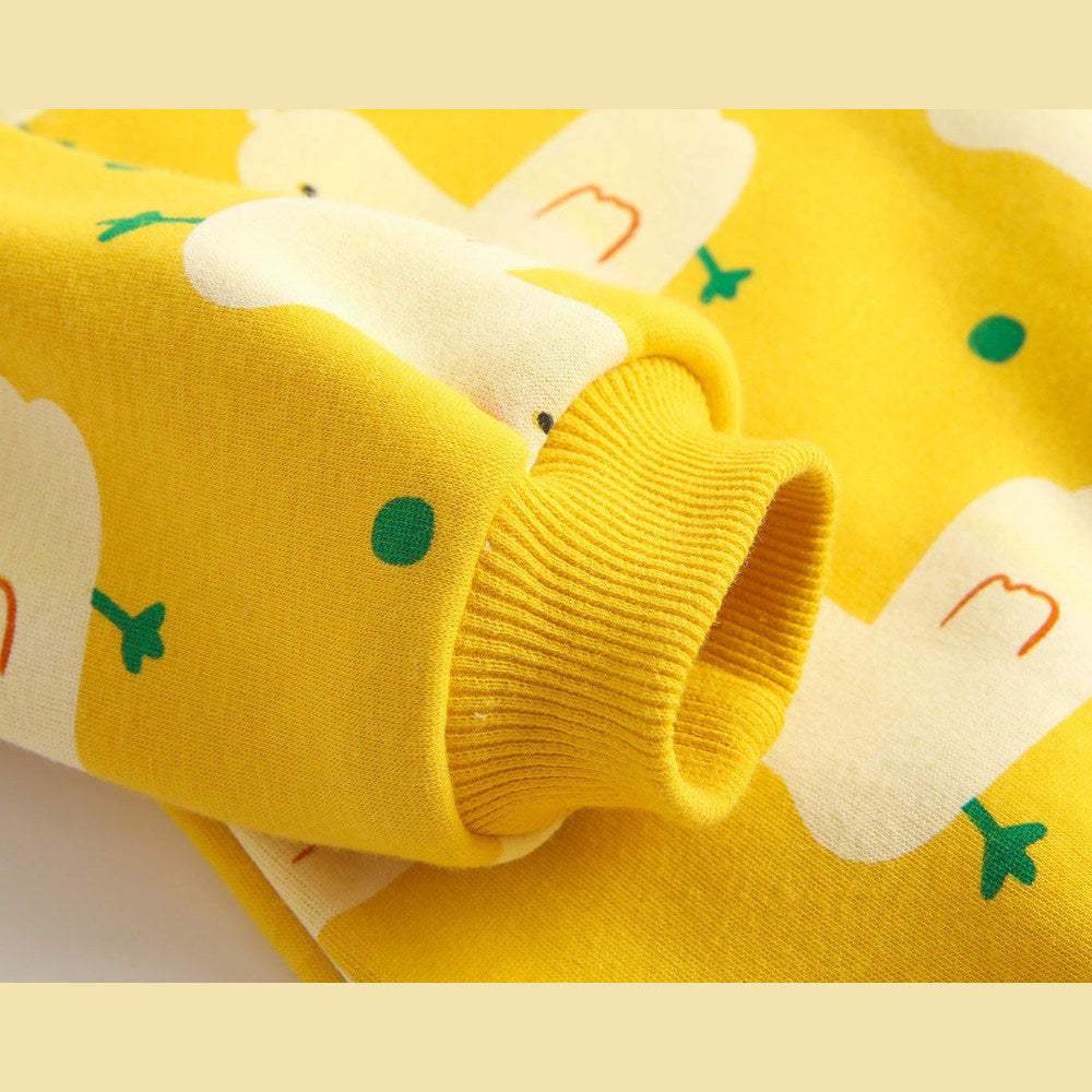 MyKids-USA® Baby 1pcs Cartoon Duck Print Button Front Rompers & bodysuit With Triangle Hats