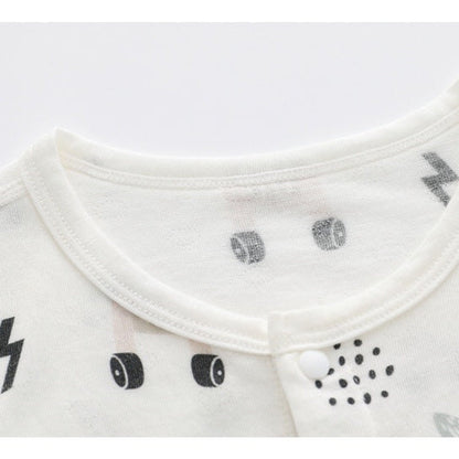 MyKids-USA® Baby 1pcs Rabbit Graphic Single Breasted Design Simply Jumpsuit Pajamas